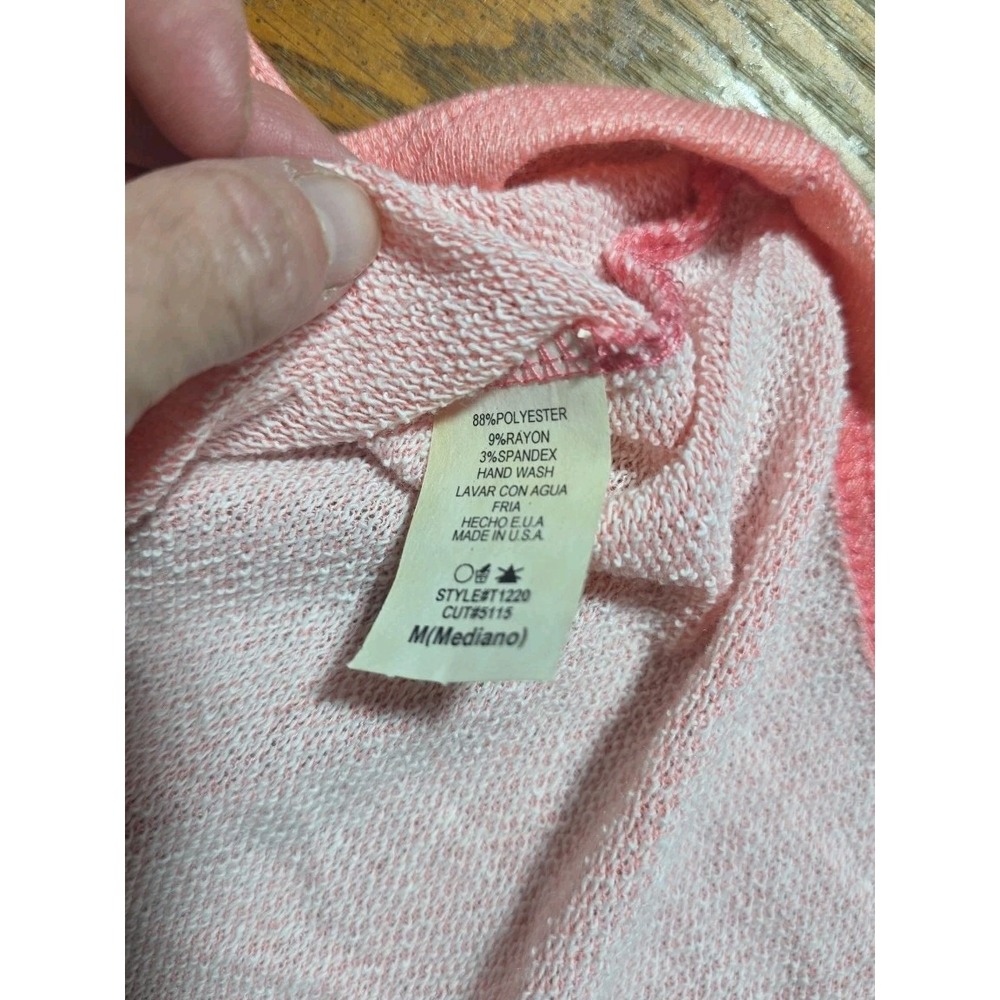 Y2K Joel Cut Out Top Women's Large 2000's Casual Pink Cross Grunge - Picture 7 of 7